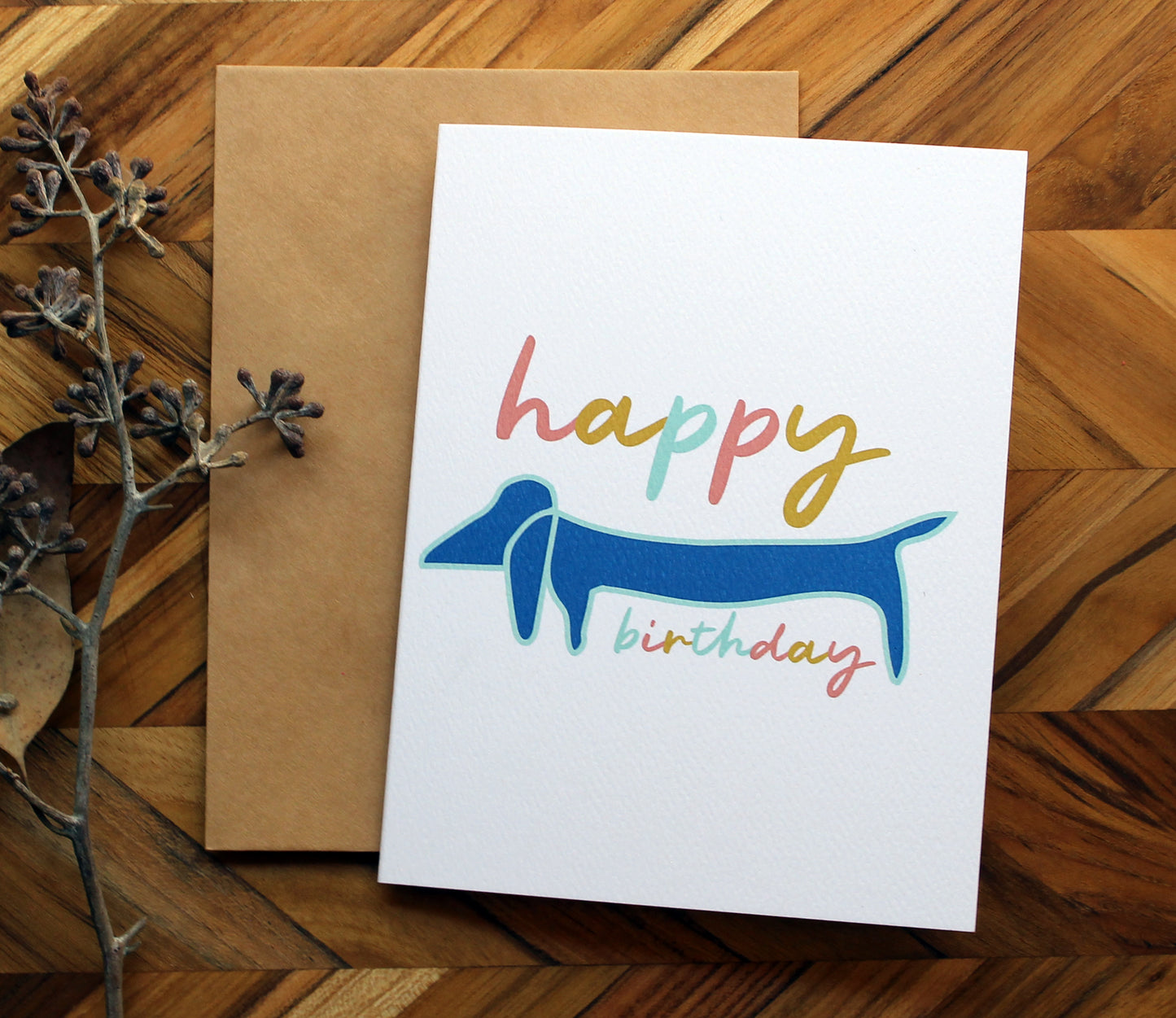 Happy Birthday Dachshund Dog Card