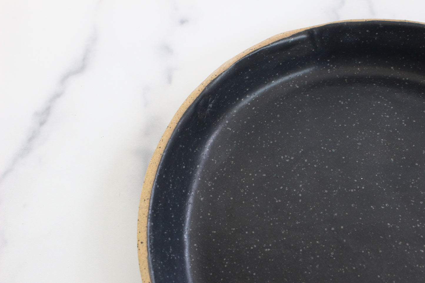 black handmade dinner dish