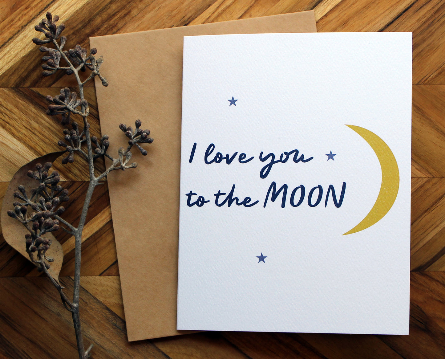 I love you to the Moon Card