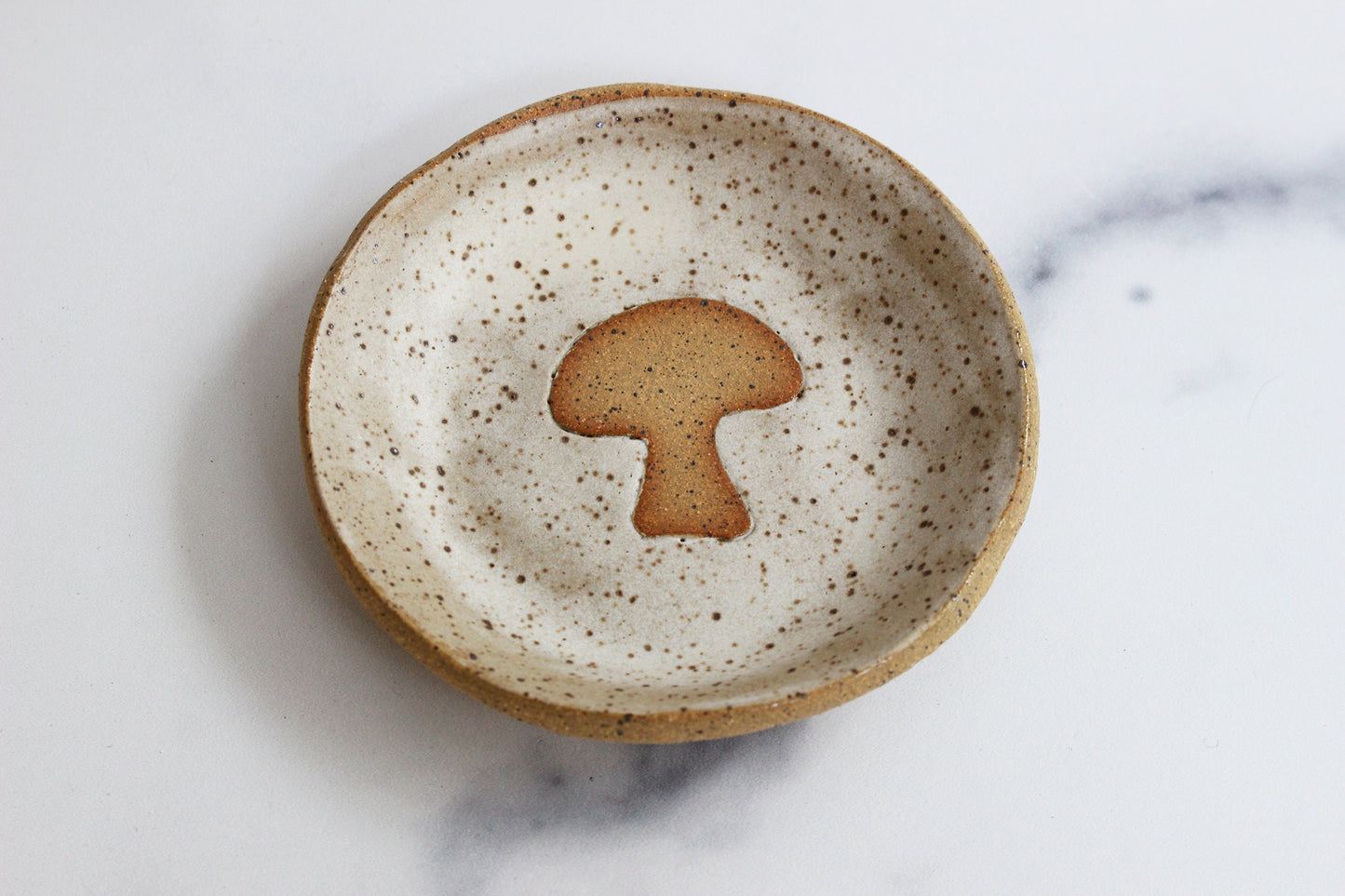 mushroom pottery sauce bowl