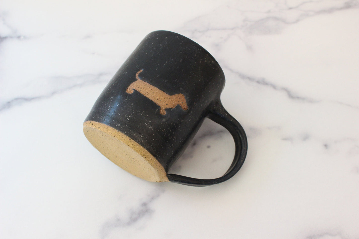 black dachshund pottery