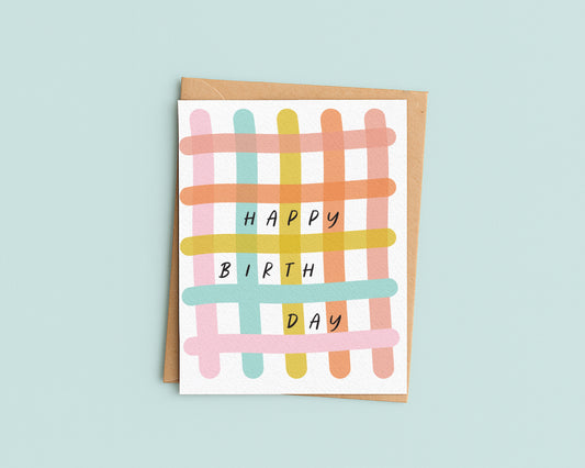Happy Birthday Grid Card