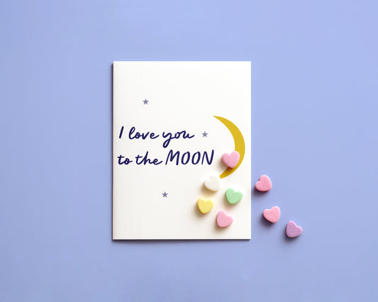 I love you to the Moon Card