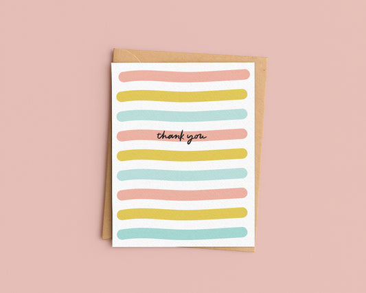 Thank you stripe card