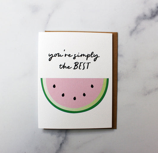 You're simply the best Card