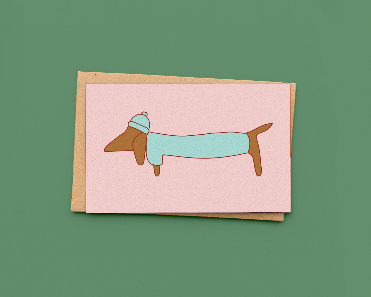 Winter Weenie Dog Dachshund Mini Card Set