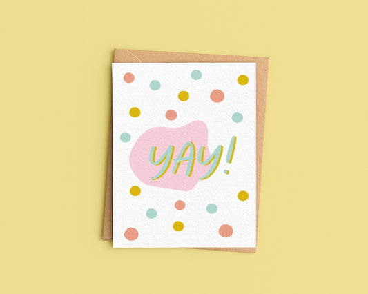 Yay! card - congratulations and celebration card