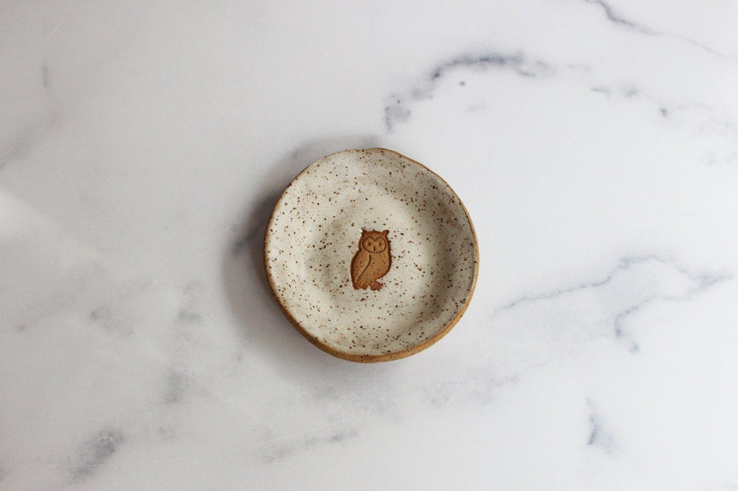 pinch bowls handmade with tiny owl