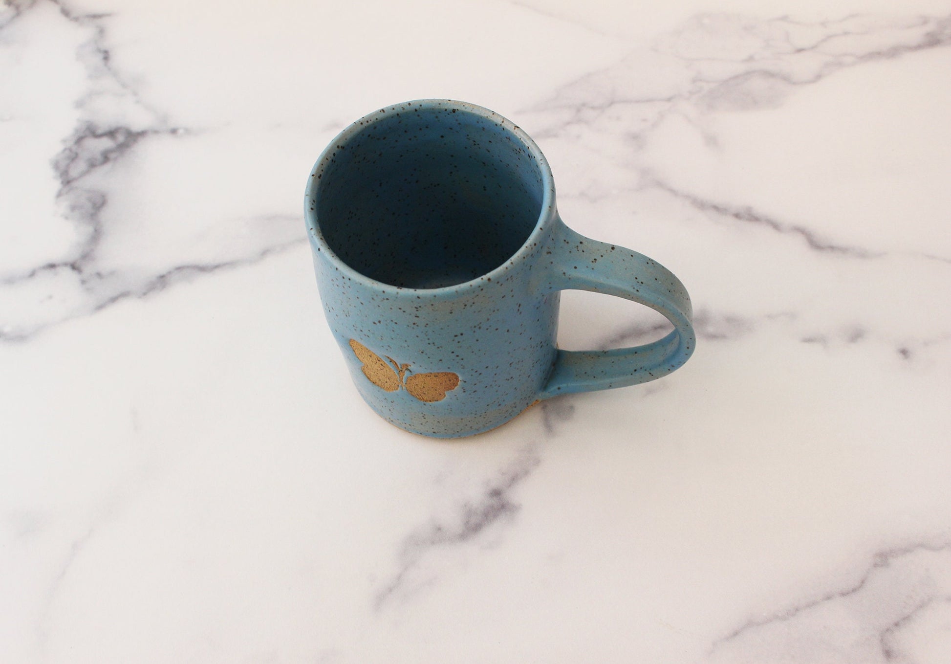 ice blue moth mug