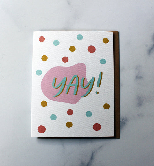 Yay! card - congratulations and celebration card